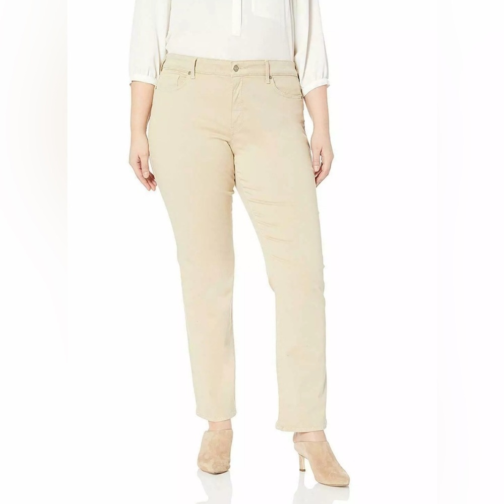 NYDJ Marilyn straight khaki jeans, size 14